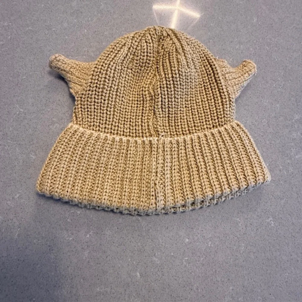 NWOT-Love Your Melon LYM Youth Beanie Yoda Tan Ear Knit Logo Cap Hat New